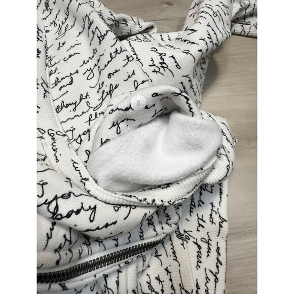 Lululemon Rare Scuba Hoodie II Sz 8 Manifesto Script Ghost RARE Jacket Size 8 - Picture 13 of 16
